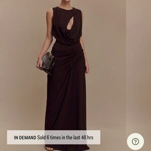 Meshki Elegant Brown Maxi Dress